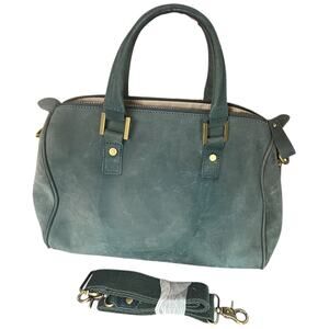 Jesslyn Blake Urban Outfitters green cow skin leather bag with detachable strap